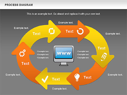 Modèle de processus d'achat en ligne, Diapositive 13, 01112, Schémas de procédés — PoweredTemplate.com