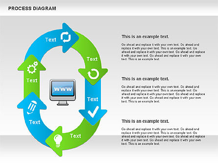 Modelo de proceso de compra en línea, Diapositiva 3, 01112, Diagramas de proceso — PoweredTemplate.com