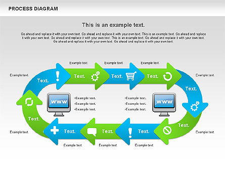 온라인 구매 프로세스 모델, 슬라이드 6, 01112, 프로세스 도표 — PoweredTemplate.com