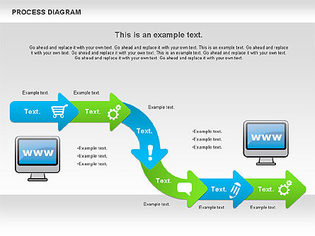 Online Purchase Process Model, Slide 7, 01112, Process Diagrams — PoweredTemplate.com