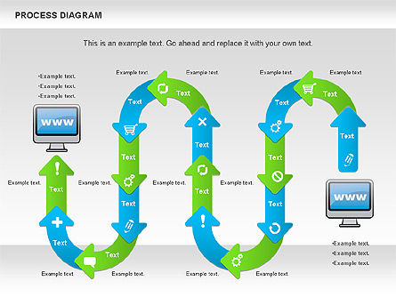 Online Purchase Process Model, Slide 9, 01112, Process Diagrams — PoweredTemplate.com