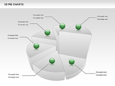 3d gráfico de pizza, Deslizar 11, 01114, Gráficos circulares — PoweredTemplate.com