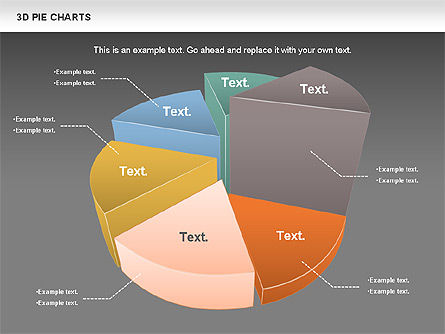 Grafico a settori 3d, Slide 12, 01114, Grafici a Torta — PoweredTemplate.com