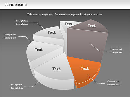 Grafico a settori 3d, Slide 16, 01114, Grafici a Torta — PoweredTemplate.com