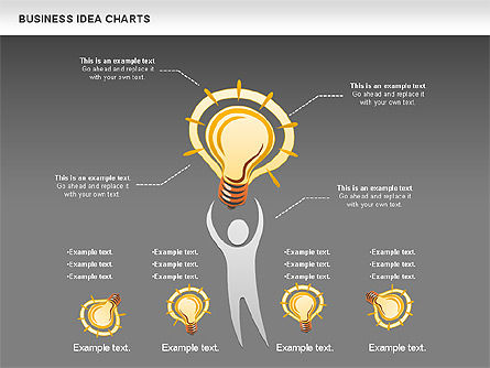 Bedrijfs idee diagram, Dia 13, 01115, Businessmodellen — PoweredTemplate.com