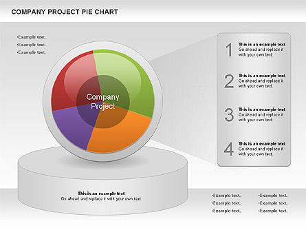 Bedrijfsproject diagram, Dia 10, 01120, Cirkeldiagram — PoweredTemplate.com