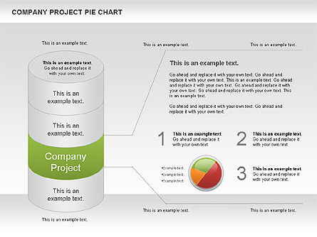 Company Project Diagram, Slide 11, 01120, Pie Charts — PoweredTemplate.com