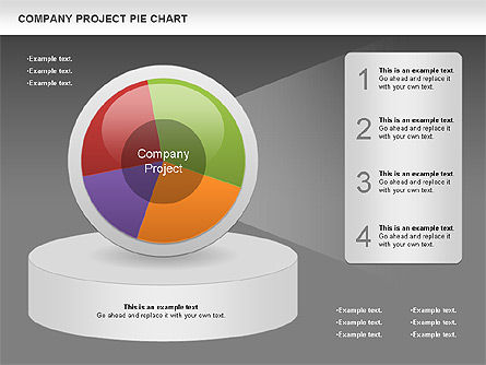 Company Project Diagram, Slide 16, 01120, Pie Charts — PoweredTemplate.com