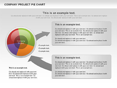 会社のプロジェクト図, スライド 8, 01120, 円グラフ — PoweredTemplate.com