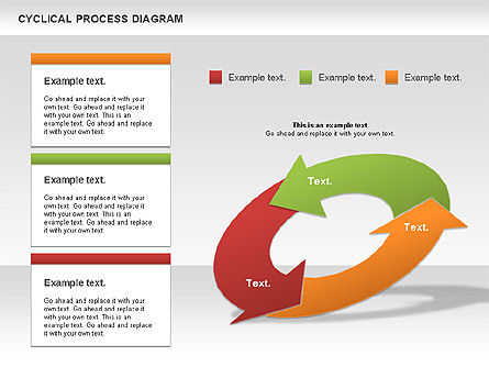 Circle diagrama de processo, Deslizar 8, 01126, Diagramas de Processo — PoweredTemplate.com