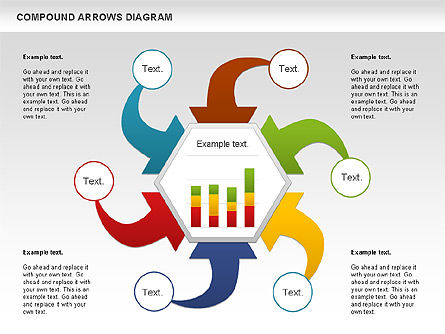 Compound diagrama de processo, Modelo do PowerPoint, 01128, Diagramas de Processo — PoweredTemplate.com