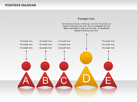 Diagram Bentuk Pointer, Templat PowerPoint, 01132, Model Bisnis — PoweredTemplate.com