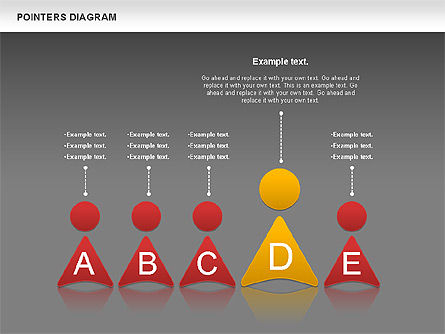 Pointer Shapes Diagram, Slide 14, 01132, Business Models — PoweredTemplate.com