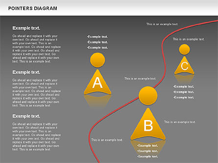 Diagramme des formes de pointeur, Diapositive 15, 01132, Modèles commerciaux — PoweredTemplate.com
