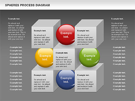 Cubes and Spheres Diagram, Slide 12, 01133, Stage Diagrams — PoweredTemplate.com