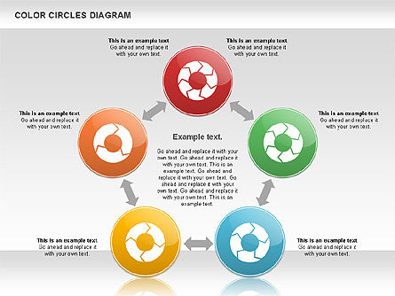 Diagramme de processus des cercles tournants, Diapositive 10, 01138, Schémas de procédés — PoweredTemplate.com