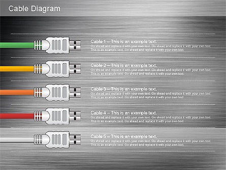 Diagrama de Conexiones de Cable, Diapositiva 16, 01142, Modelos de negocios — PoweredTemplate.com