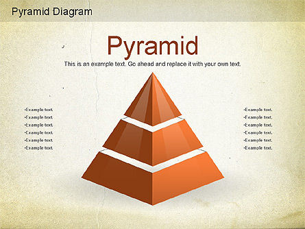 Diagrama de pirâmide em camadas, Modelo do PowerPoint, 01143, Modelos de Negócio — PoweredTemplate.com