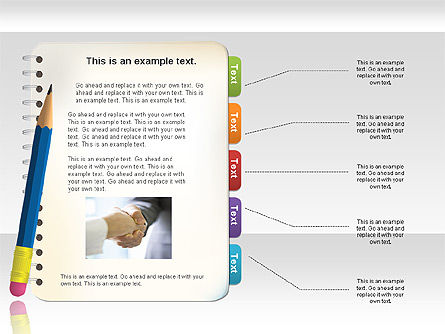 Diagrama del Bloc de notas, Diapositiva 3, 01144, Formas — PoweredTemplate.com