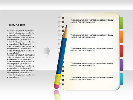 Notepad Diagram, Slide 4, 01144, Shapes — PoweredTemplate.com