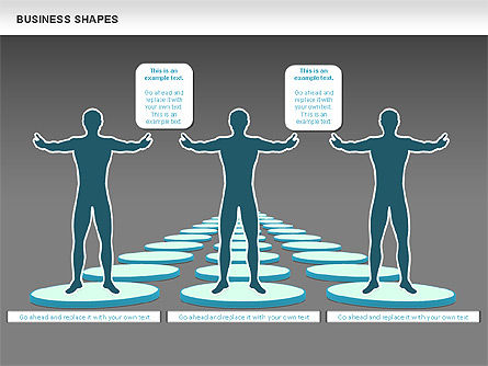 Business Report Shapes, Slide 14, 01145, Business Models — PoweredTemplate.com