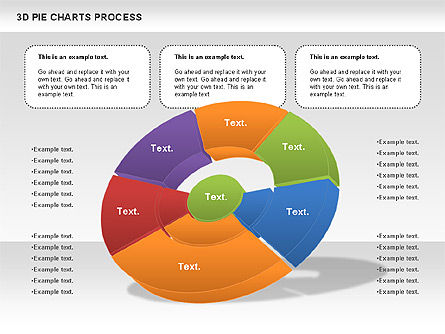 Gráfico circular de la rosquilla, Plantilla de PowerPoint, 01147, Gráficos circulares — PoweredTemplate.com