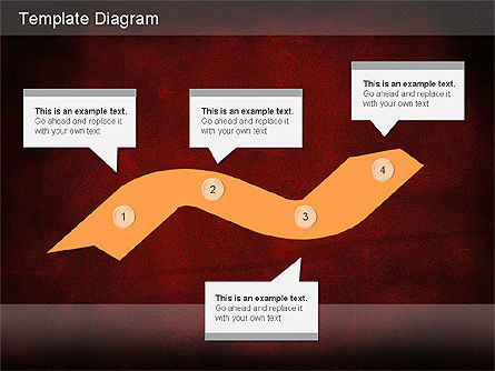 Looptijd Powerpoint diagram, Dia 3, 01148, Stage diagrams — PoweredTemplate.com