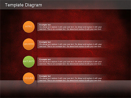 Looptijd Powerpoint diagram, Dia 4, 01148, Stage diagrams — PoweredTemplate.com
