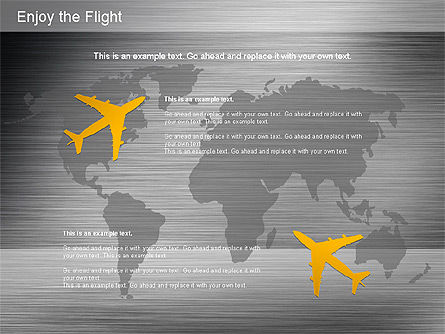 Flight Diagram, Slide 13, 01150, Shapes — PoweredTemplate.com