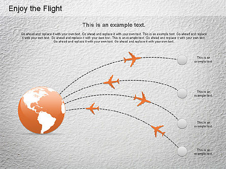 Flight Diagram, Slide 5, 01150, Shapes — PoweredTemplate.com