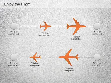 Flight Diagram, Slide 7, 01150, Shapes — PoweredTemplate.com