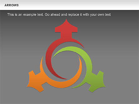 Formas de flechas de proceso, Diapositiva 12, 01154, Formas — PoweredTemplate.com