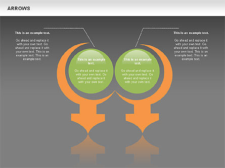 Formas de flechas de proceso, Diapositiva 14, 01154, Formas — PoweredTemplate.com