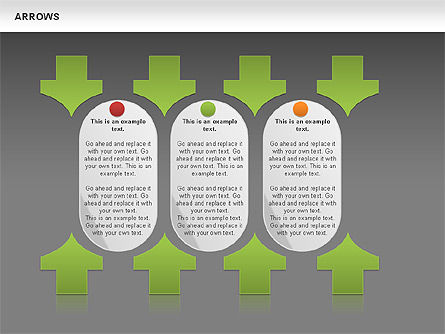 Formas de flechas de proceso, Diapositiva 16, 01154, Formas — PoweredTemplate.com