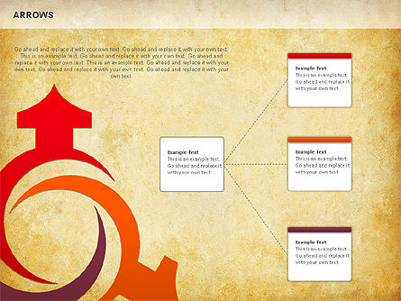 Formats de flèches de processus, Diapositive 6, 01154, Formes — PoweredTemplate.com