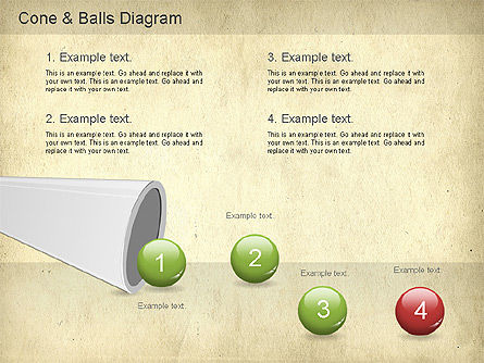 Cone e diagrama de bolas, Deslizar 10, 01156, Modelos de Negócio — PoweredTemplate.com