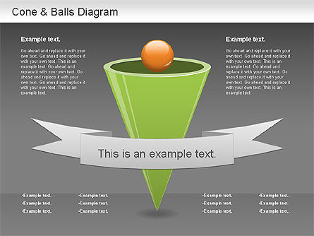 Cone and Balls Diagram, Slide 13, 01156, Business Models — PoweredTemplate.com