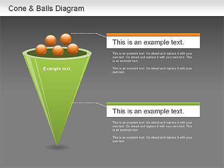 Cone and Balls Diagram, Slide 15, 01156, Business Models — PoweredTemplate.com