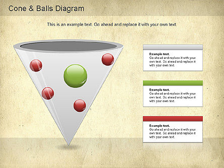 Cone and Balls Diagram, Slide 5, 01156, Business Models — PoweredTemplate.com