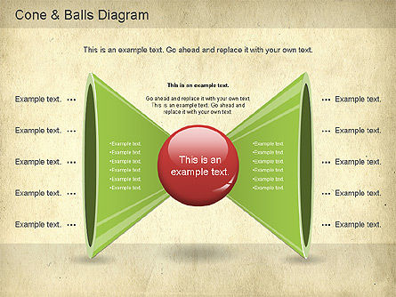 Kegel en ballen diagram, Dia 8, 01156, Businessmodellen — PoweredTemplate.com