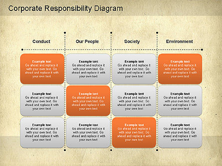 Corporate Responsibility Diagram, Slide 16, 01157, Business Models — PoweredTemplate.com