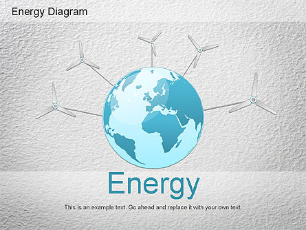 Diagramme d'énergie éolienne, Modele PowerPoint, 01158, Modèles commerciaux — PoweredTemplate.com