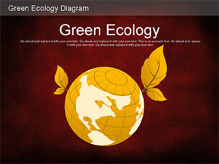 Groene wereld diagram, Dia 12, 01160, Businessmodellen — PoweredTemplate.com
