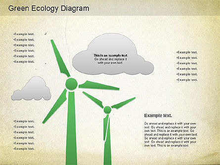 Green mundo diagrama, Deslizar 9, 01160, Modelos de Negócio — PoweredTemplate.com