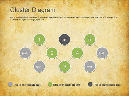 클러스터링 다이어그램, 슬라이드 11, 01162, 그래프 차트 — PoweredTemplate.com
