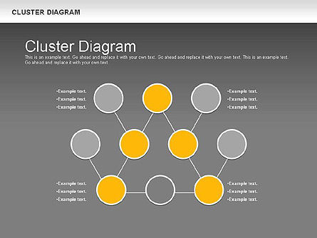 Clustering Diagram, Slide 12, 01162, Graph Charts — PoweredTemplate.com