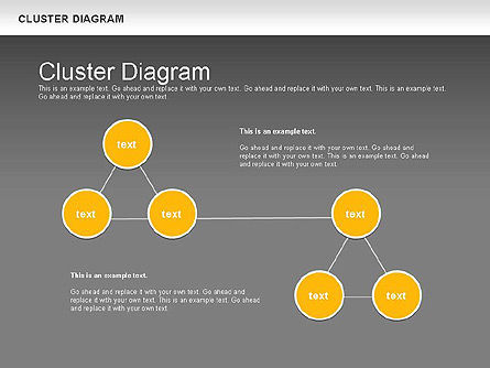 Clustering Diagram, Slide 13, 01162, Graph Charts — PoweredTemplate.com