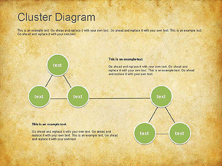 Clustering diagram, Dia 2, 01162, Graph Charts — PoweredTemplate.com