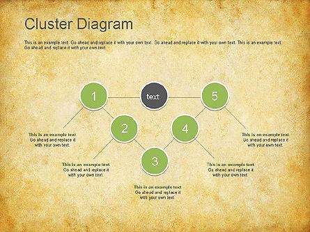 Clustering Diagram, Slide 8, 01162, Graph Charts — PoweredTemplate.com