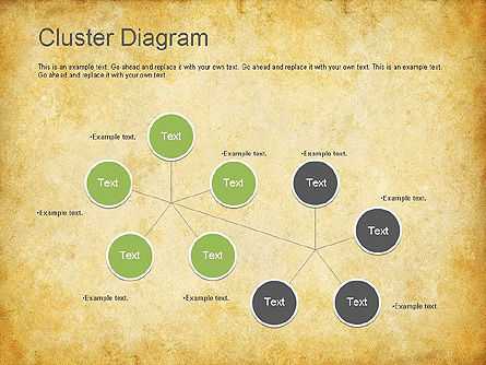 Diagrama de cluster, Deslizar 9, 01162, Gráficos — PoweredTemplate.com